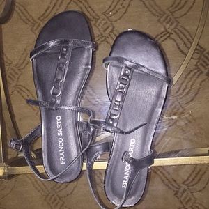 Franco sarto black leather sandles